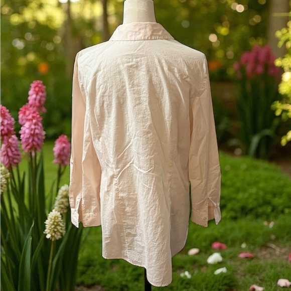 Ann Taylor Soft Pink Button-Down Shirt - Picture 3 of 5